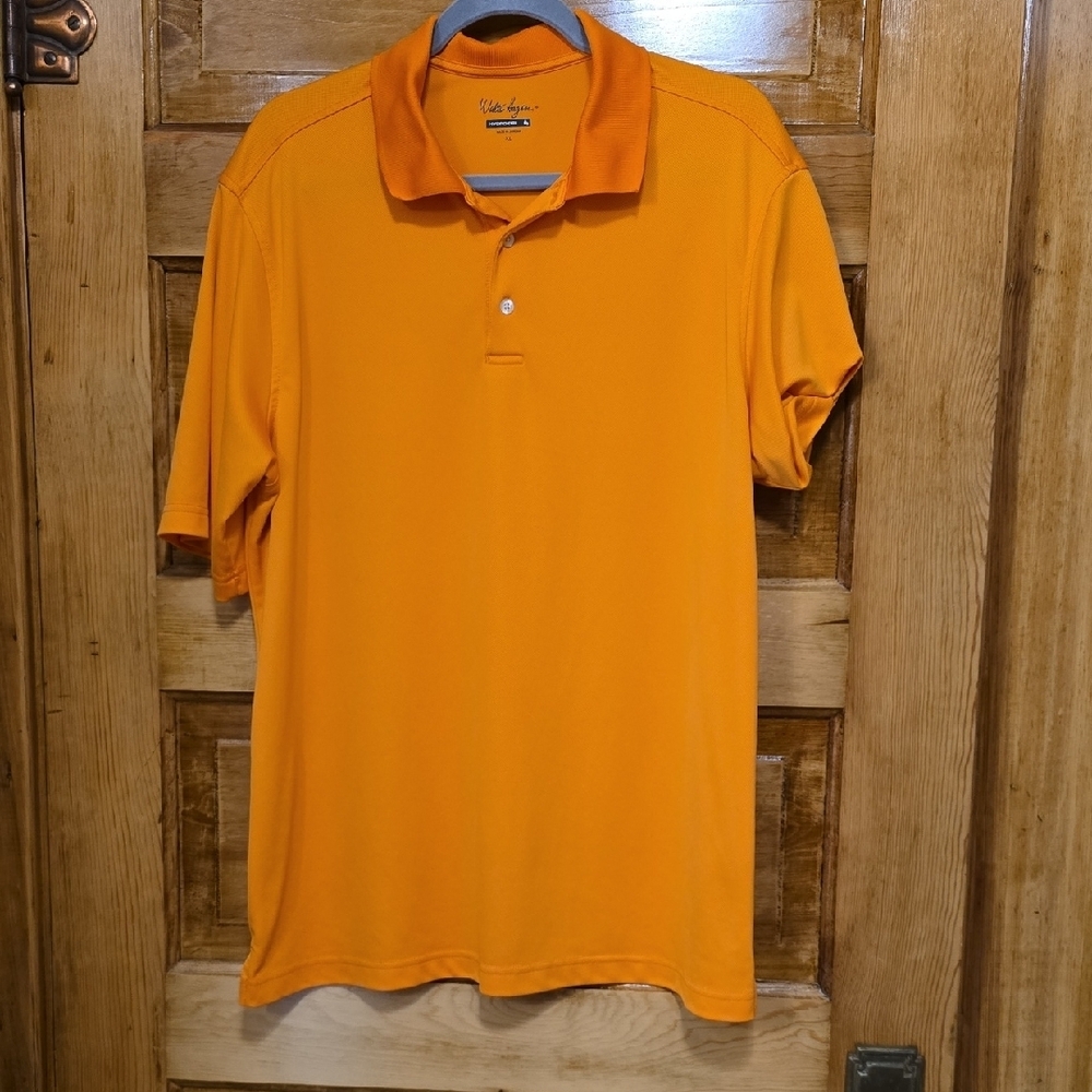 Walter Hagen Orange Hydro Dri Short Sleeve Golf Shirt XL